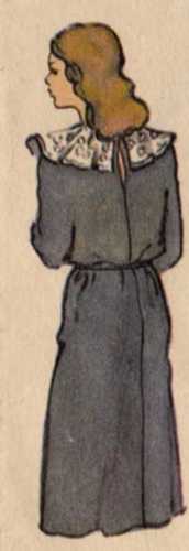 мода 1985, платье прямое, рукав кимоно, кружевной воротник